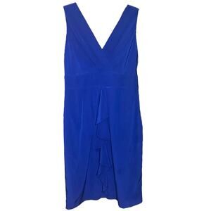NWOT 100% Silk Cobalt Blue Apostrophe Dress Size 46